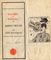 Last Will and Testament of Adolf Hitler