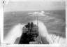 Water breaking over the bow of the LCI 35 on the way to Normandy