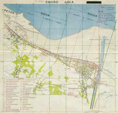 Roger Red area Map of Sword Beach