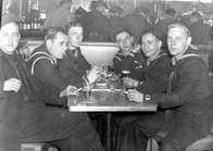 John Slade, Roger Phillips, Frank Carcheid and William Dorsey with 2 Unidentifed Sailors